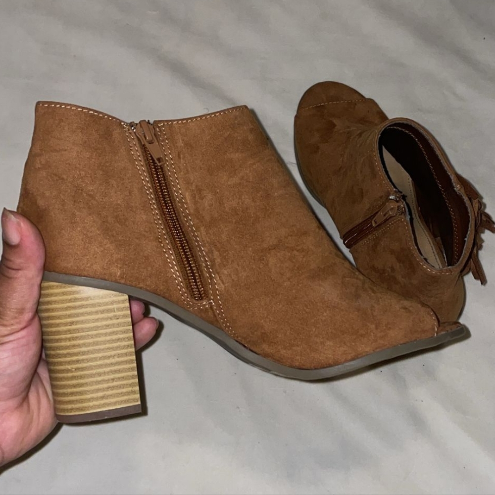 Preloved New Direction Open Toe Boot Size 8.5 - image 3